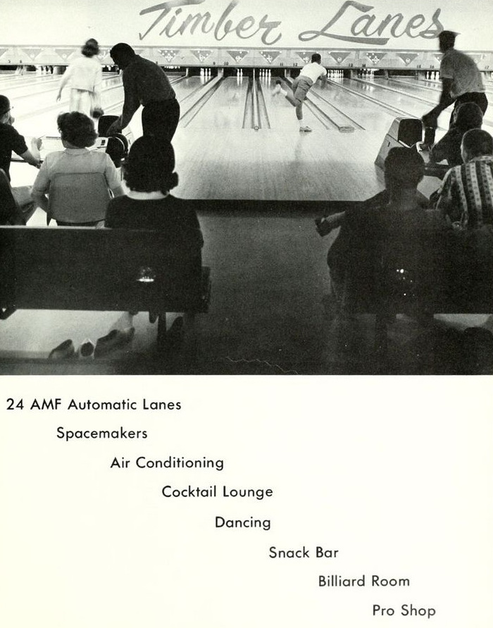 Timber Lanes - 1965 Yearbook Ad